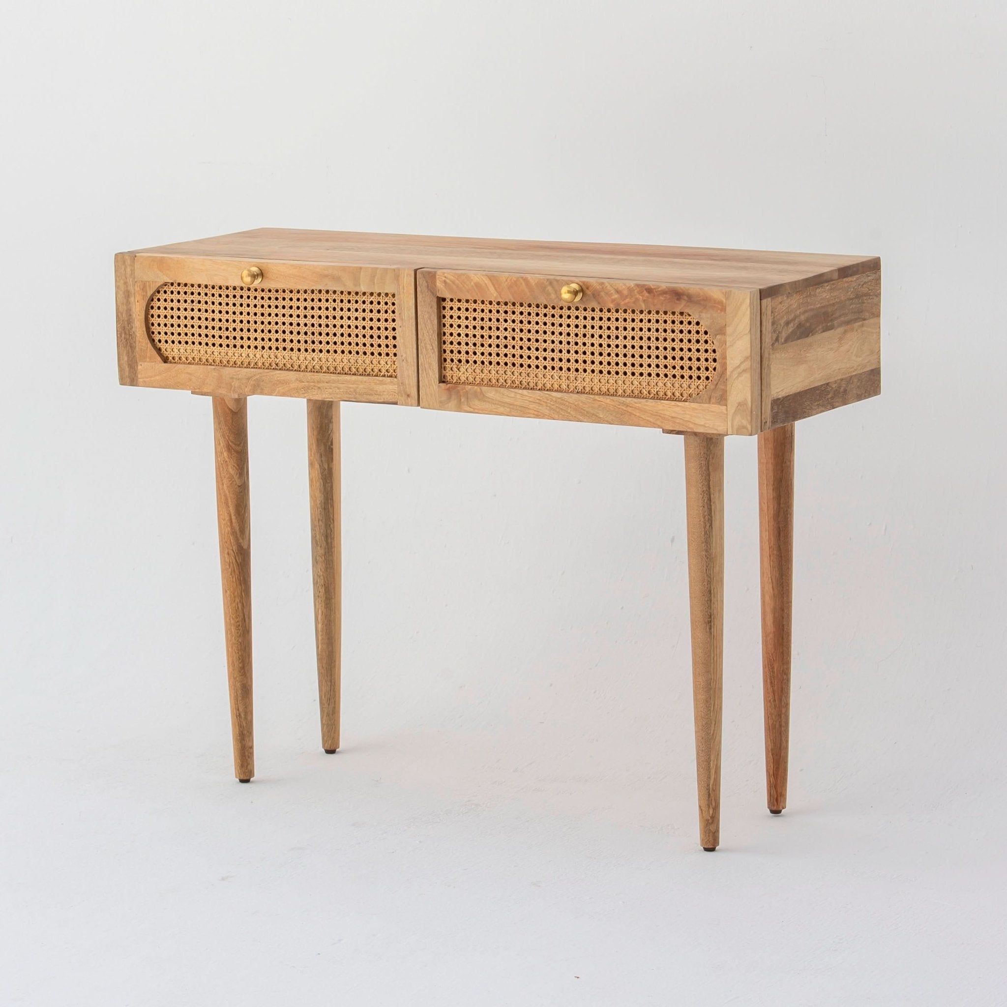 CANOVIA CANE TWO DRAWER CONSOLE TABLE - Art and craft furniture