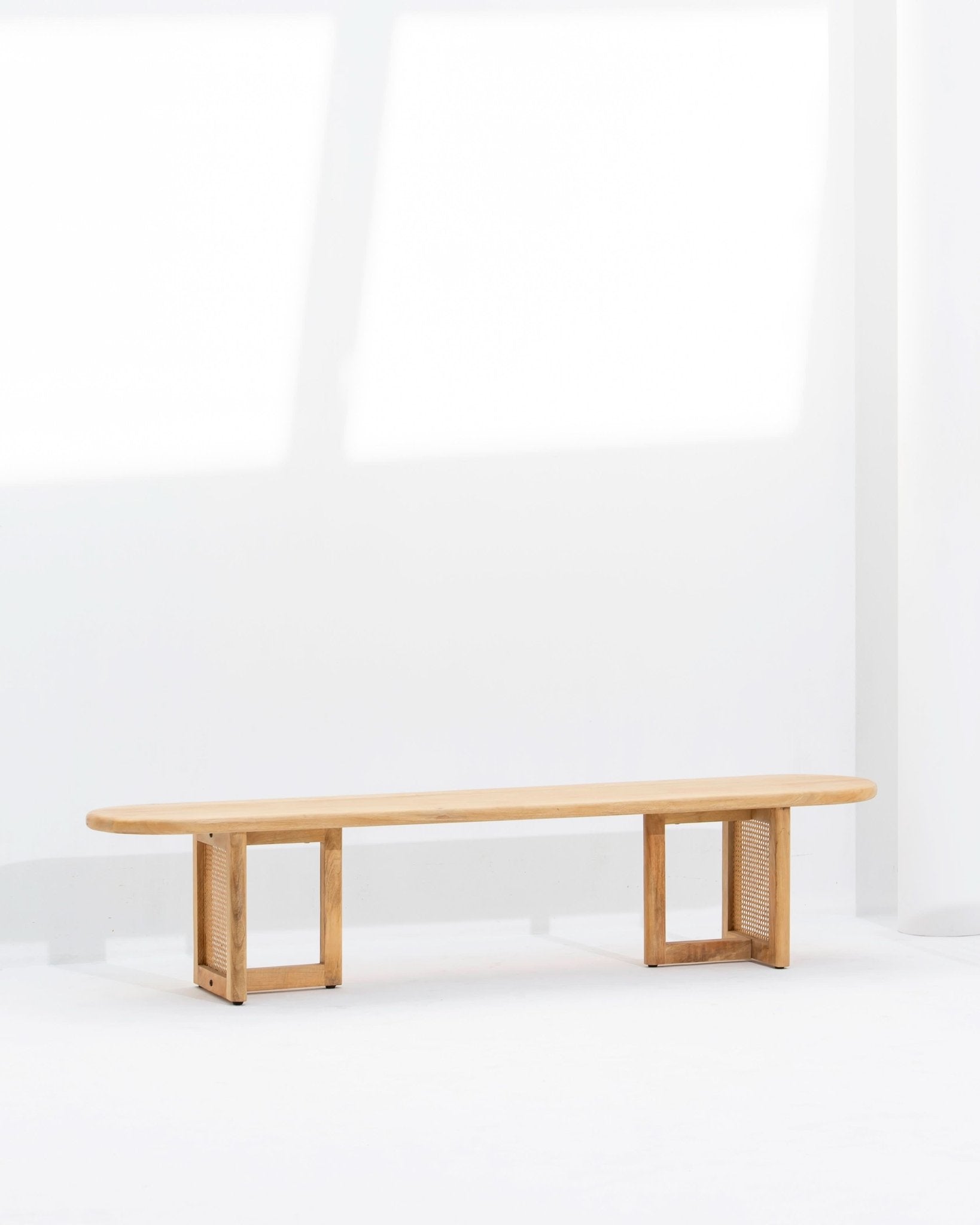 CANOVIA RATTAN MANGO WOOD BENCH - Art and craft furniture