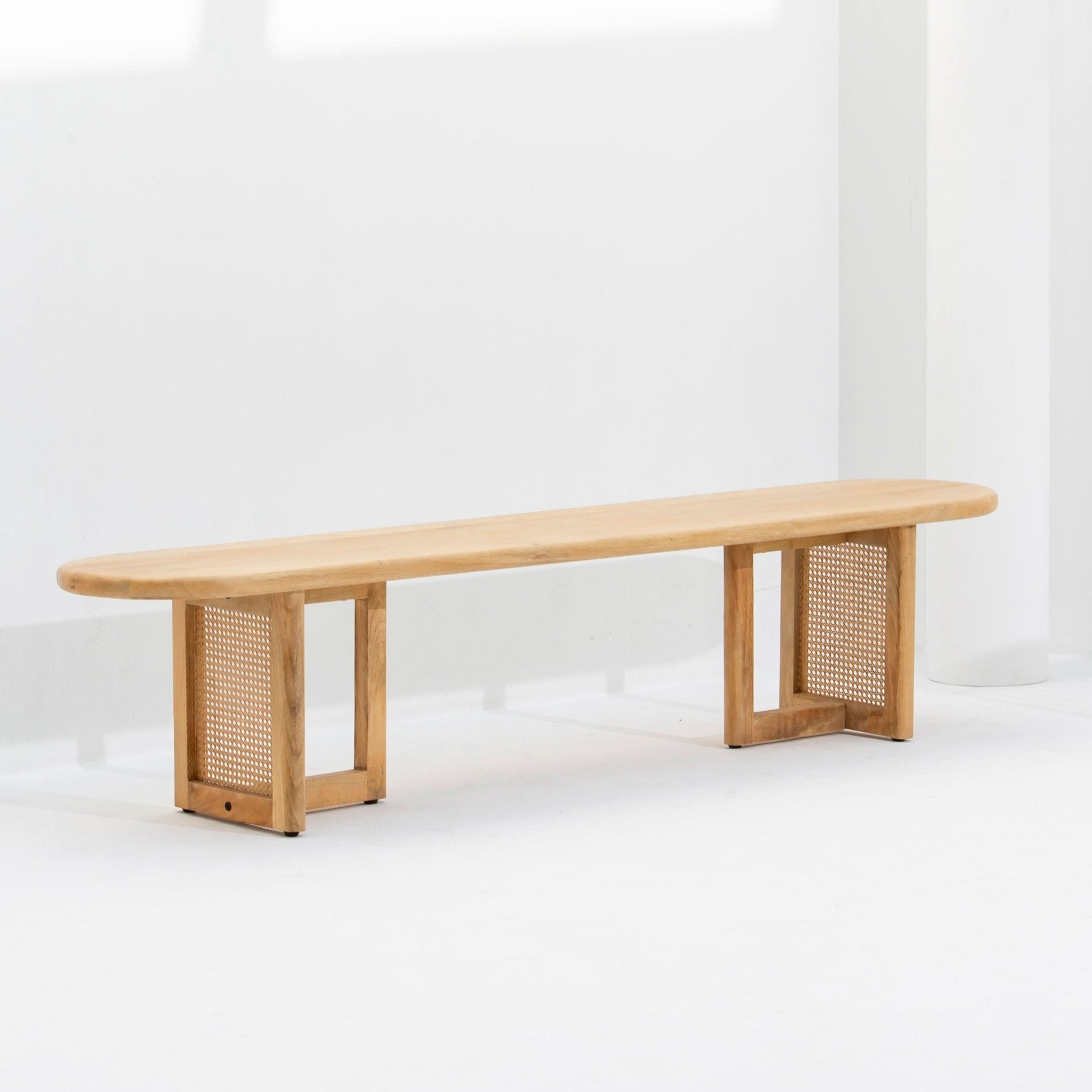 CANOVIA RATTAN MANGO WOOD BENCH - Art and craft furniture