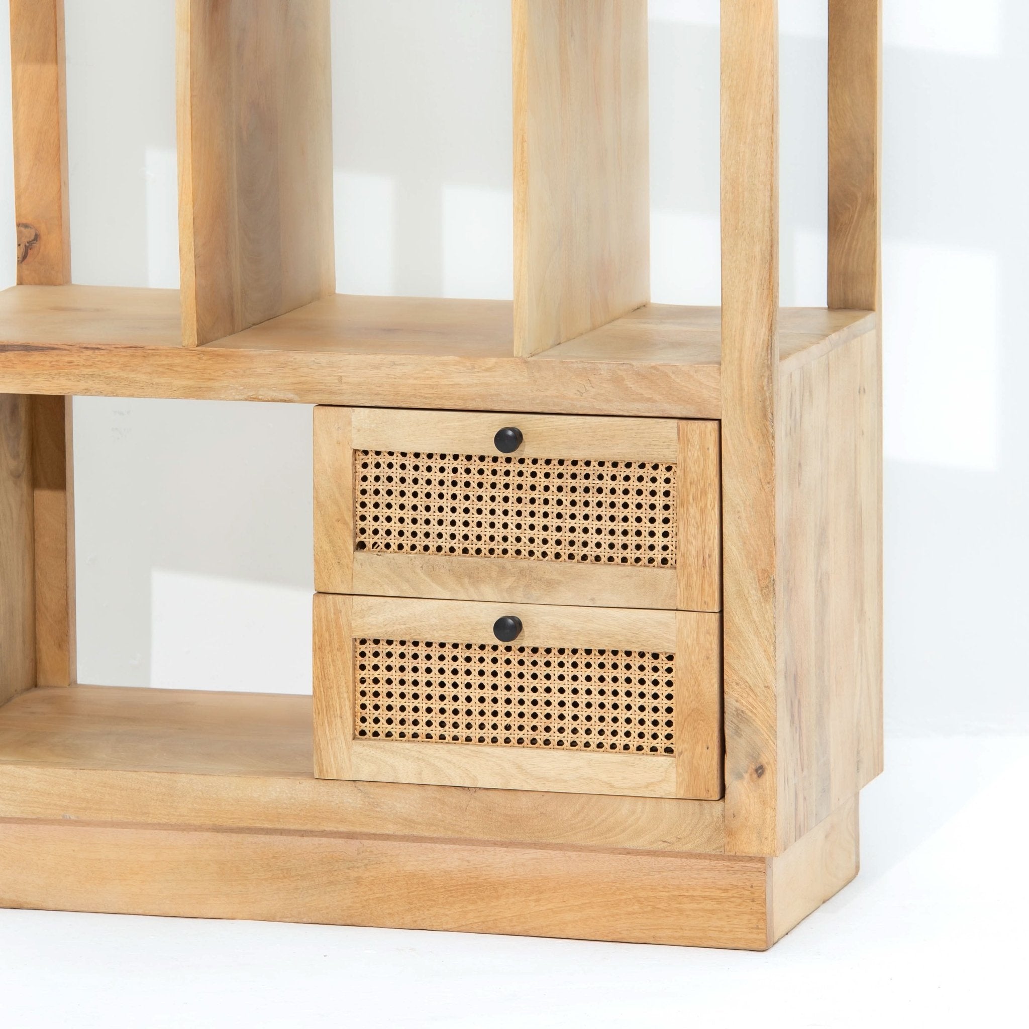 CANOVIA RATTAN MANGO WOOD BOOKSHELF - Art and craft furniture