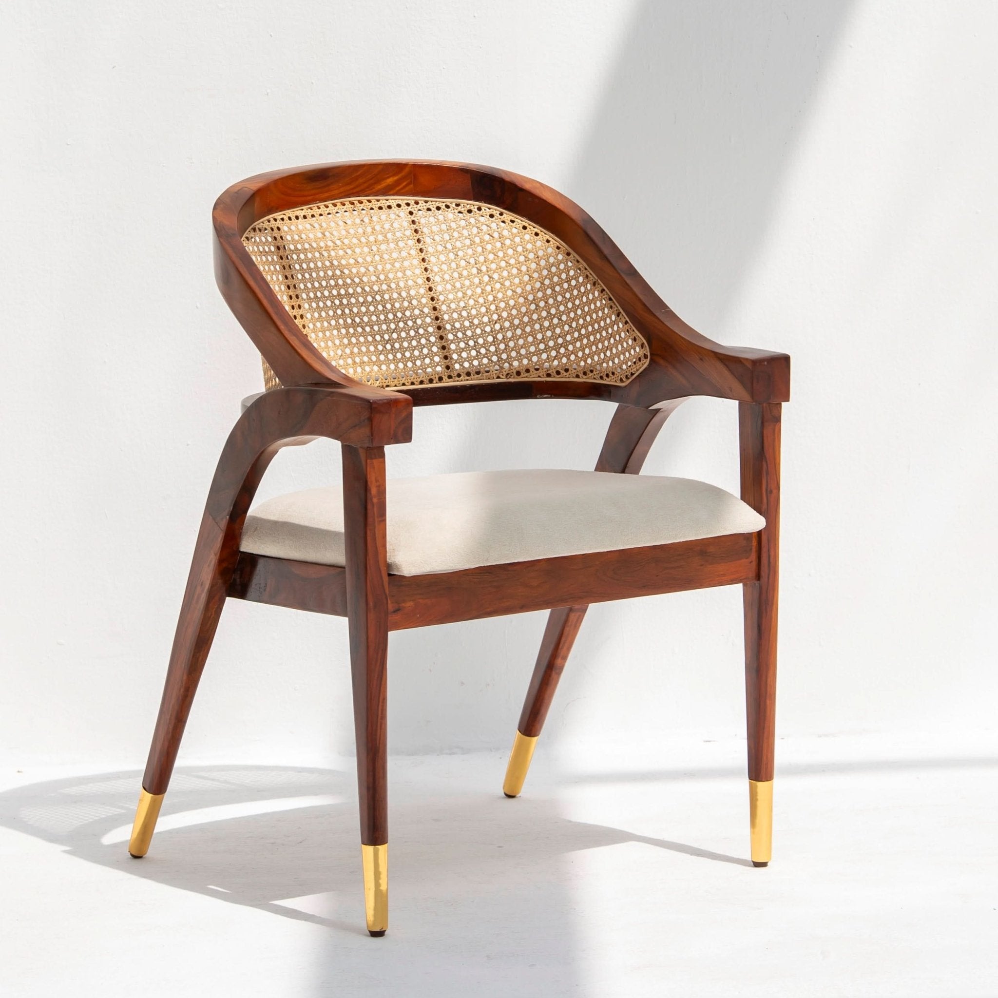 CANOVIA SHEESAM WOOD CANE CHAIR - Art and craft furniture