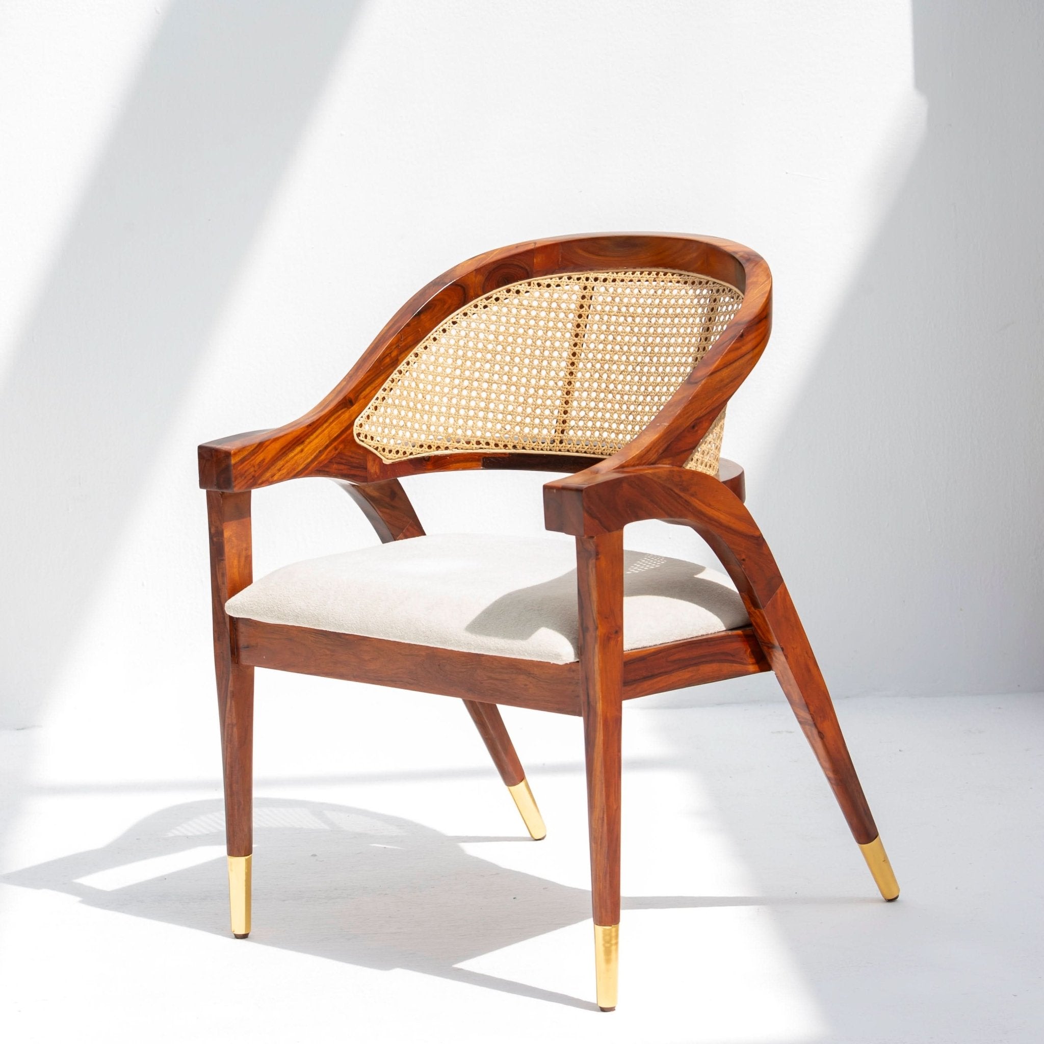 CANOVIA SHEESAM WOOD CANE CHAIR - Art and craft furniture