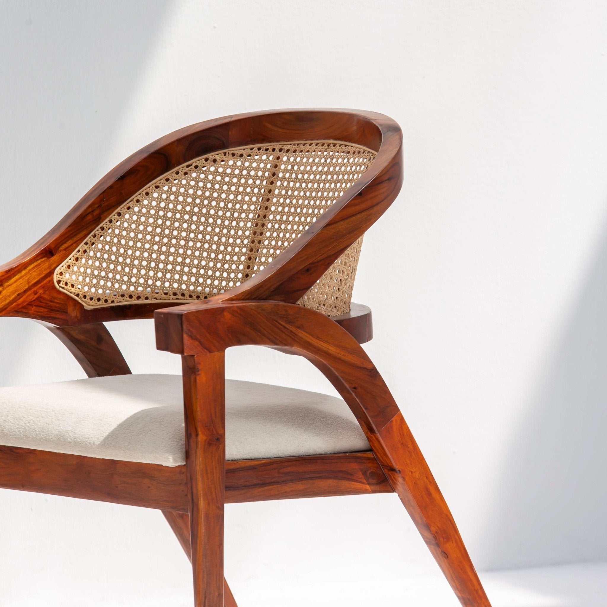 CANOVIA SHEESAM WOOD CANE CHAIR - Art and craft furniture