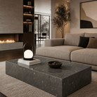 Carnico Dark Grey Marble Coffee Table - Art and craft furniture