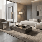 Carnico Dark Grey Marble Coffee Table - Art and craft furniture