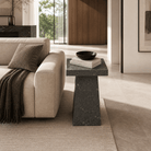 Carnico Dark Grey Marble Side Table - Art and craft furniture