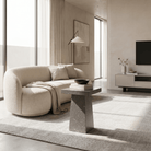 Carnico Dark Grey Marble Side Table - Art and craft furniture