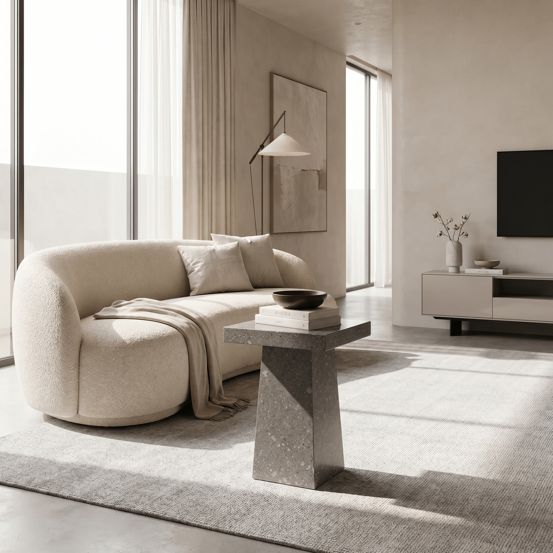 Carnico Dark Grey Marble Side Table - Art and craft furniture