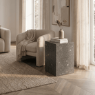 Carnico Dark Grey Side Table Plinth - Art and craft furniture