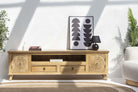 CARVA CARVING WOODEN TV STAND - Art and craft furniture