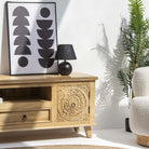 CARVA CARVING WOODEN TV STAND - Art and craft furniture