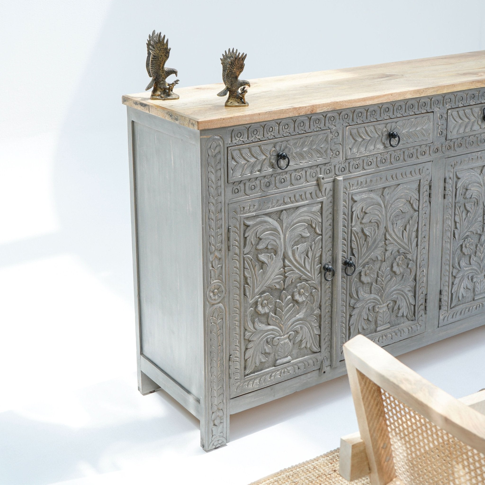 CARVA FOUR DRAW FOUR DRAWER SIDEBOARD - Art and craft furniture