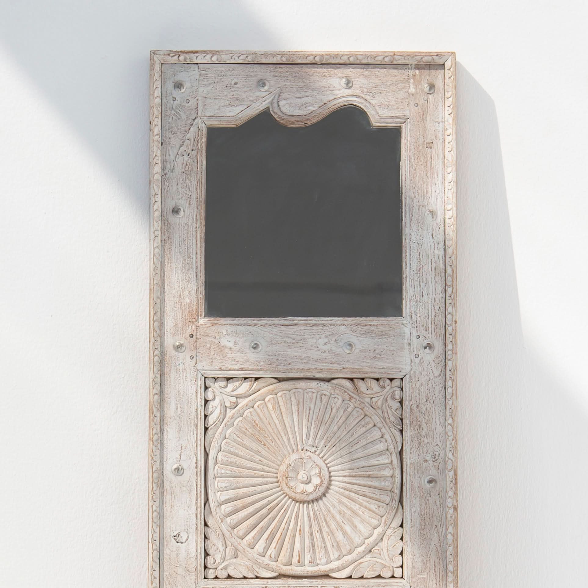 Carved Long Mirror Frame - Art and craft furniture