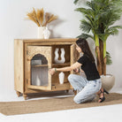 CARVED WOODEN SIDEBOARD - Art and craft furniture