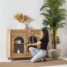 CARVED WOODEN SIDEBOARD - Art and craft furniture