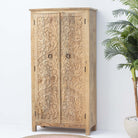 CARVING WOODEN CABINET - Art and craft furniture