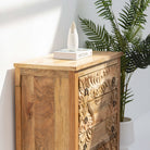 CARVING WOODEN CHEST OF DRAWER - Art and craft furniture