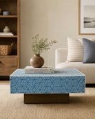 Celeste Bone Inlay Coffee Table - Art and craft furniture