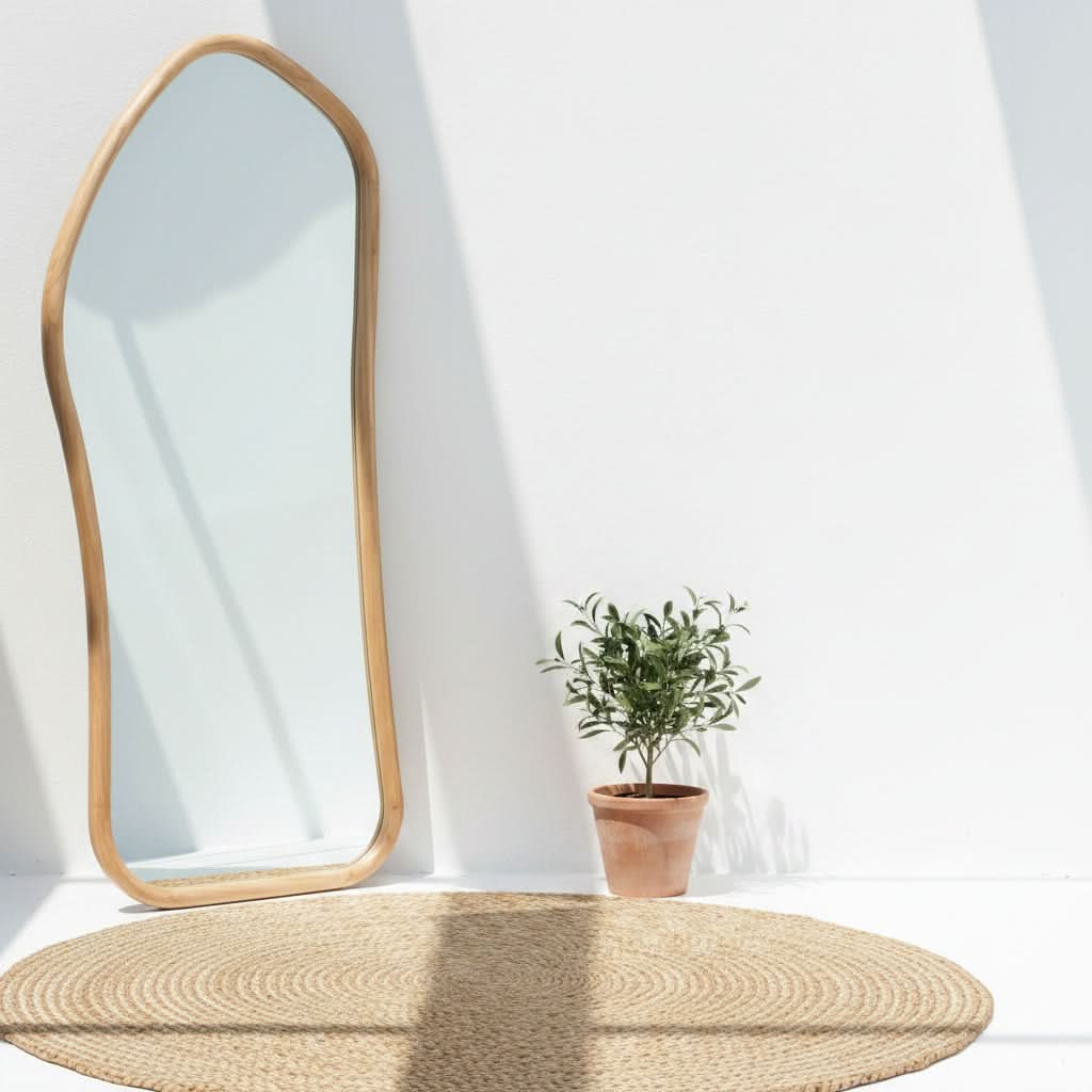 Celeste Wooden Curve Mirror Frame - Art and craft furniture