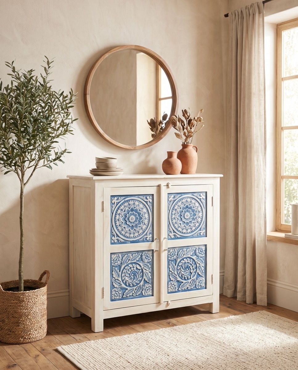 Charelore Teak Wood Sideboard - Art and craft furniture