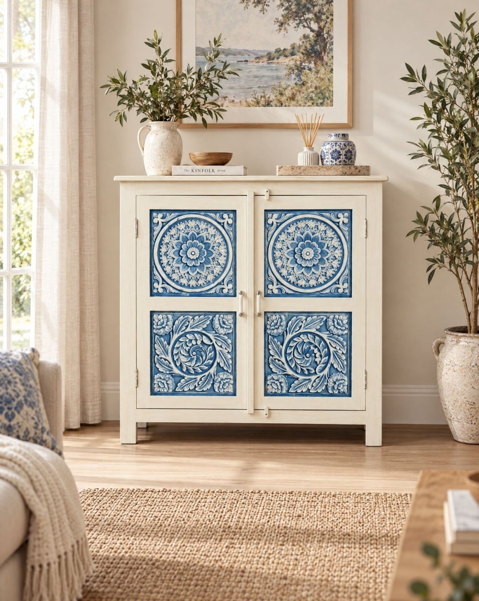Charelore Teak Wood Sideboard - Art and craft furniture