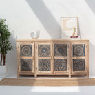 CHARLORE WOODEN FOUR DOOR SIDEBOARD - Art and craft furniture
