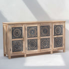 CHARLORE WOODEN FOUR DOOR SIDEBOARD - Art and craft furniture