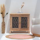 CHARLORE WOODEN TWO DOOR SIDEBOARD - Art and craft furniture