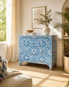 CRAFTLINE BLUE INLAYS THREE DRAWER DRAWCHEST - Art and craft furniture