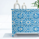 CRAFTLINE BLUE INLAYS THREE DRAWER DRAWCHEST - Art and craft furniture