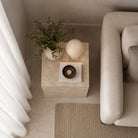 Crema Marble Spider Side Table - Art and craft furniture