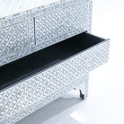CRYSTAL MOTHER OF PEARL FOUR DRAWER DRAWCHEST - Art and craft furniture
