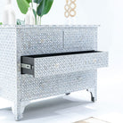 CRYSTAL MOTHER OF PEARL FOUR DRAWER DRAWCHEST - Art and craft furniture