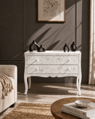 CRYSTAL WHITE MOTHER OF PEARL TWO DRAWER DRAWCHEST - Art and craft furniture