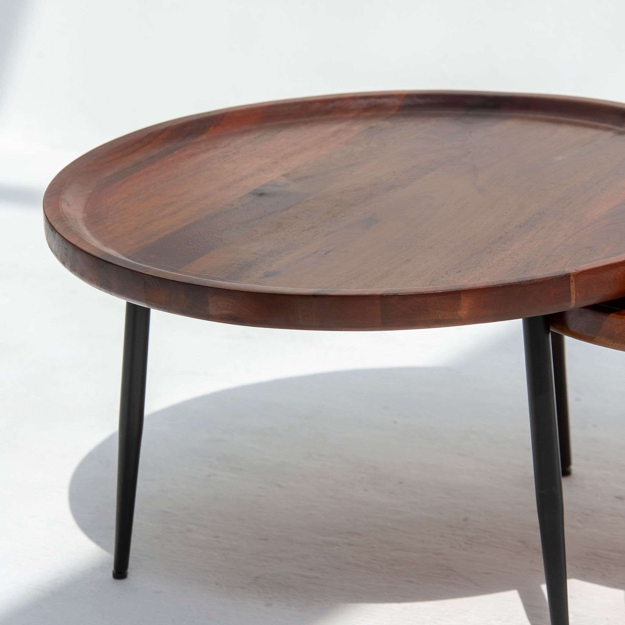 CYRA WOODEN SET OF TWO TABLE - Art and craft furniture