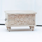 DABORA CARVED STORAGE BOX - Art and craft furniture