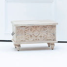DABORA CARVED STORAGE BOX - Art and craft furniture