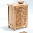 DABORA ONE DRAWER ONE DOOR NIGHTSTAND TABLE - Art and craft furniture