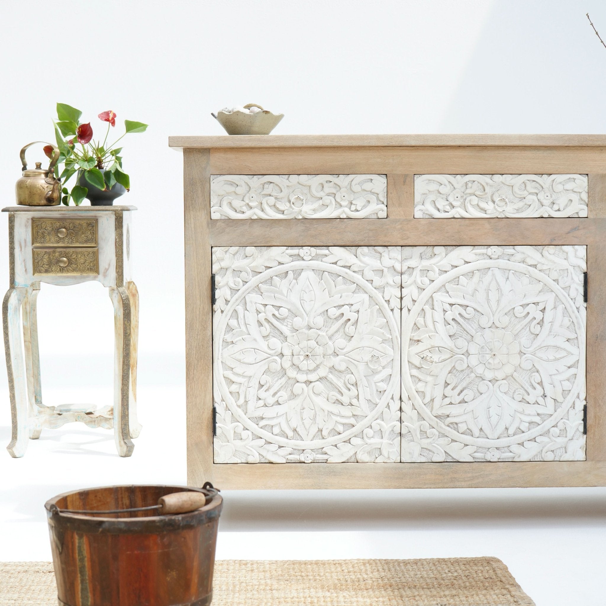 DABORA THREE DOOR THREE DRAWER SIDEBOARD - Art and craft furniture