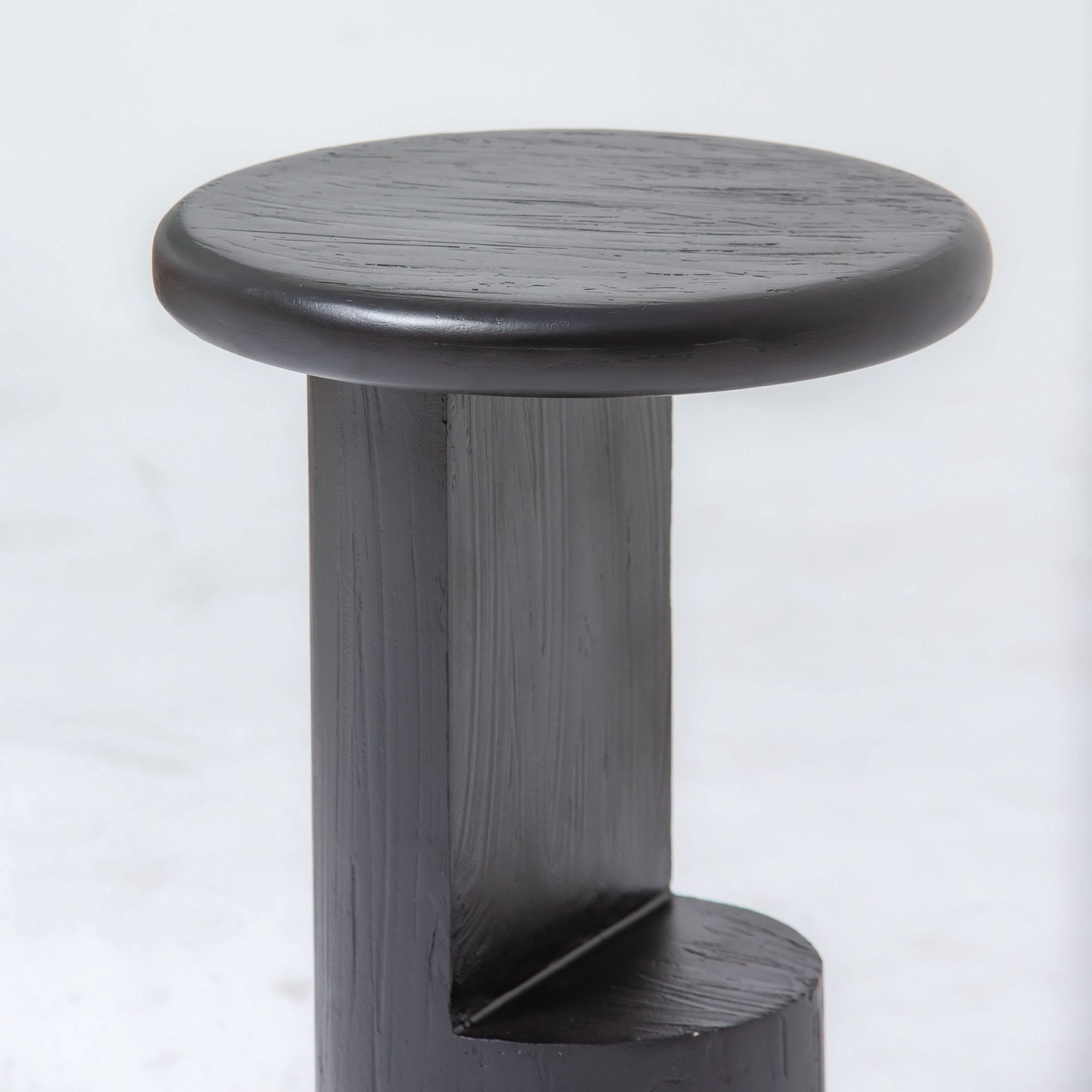 DANISH BLACK SIDE TABLE - Art and craft furniture