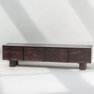 DANISH-BROWN FOUR DOOR TV STAND - Art and craft furniture