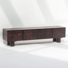 DANISH-BROWN FOUR DOOR TV STAND - Art and craft furniture