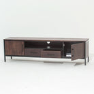 DANISH-LINING TWO DOOR TWO DRAWER TV STAND - Art and craft furniture