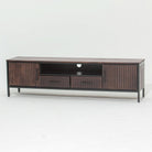 DANISH-LINING TWO DOOR TWO DRAWER TV STAND - Art and craft furniture
