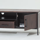 DANISH-LINING TWO DOOR TWO DRAWER TV STAND - Art and craft furniture