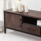 DANISH-LINING TWO DOOR TWO DRAWER TV STAND - Art and craft furniture