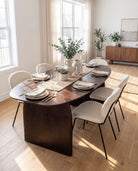 Danish Mango Wood Oval Shape Dining Table - Art and craft furniture