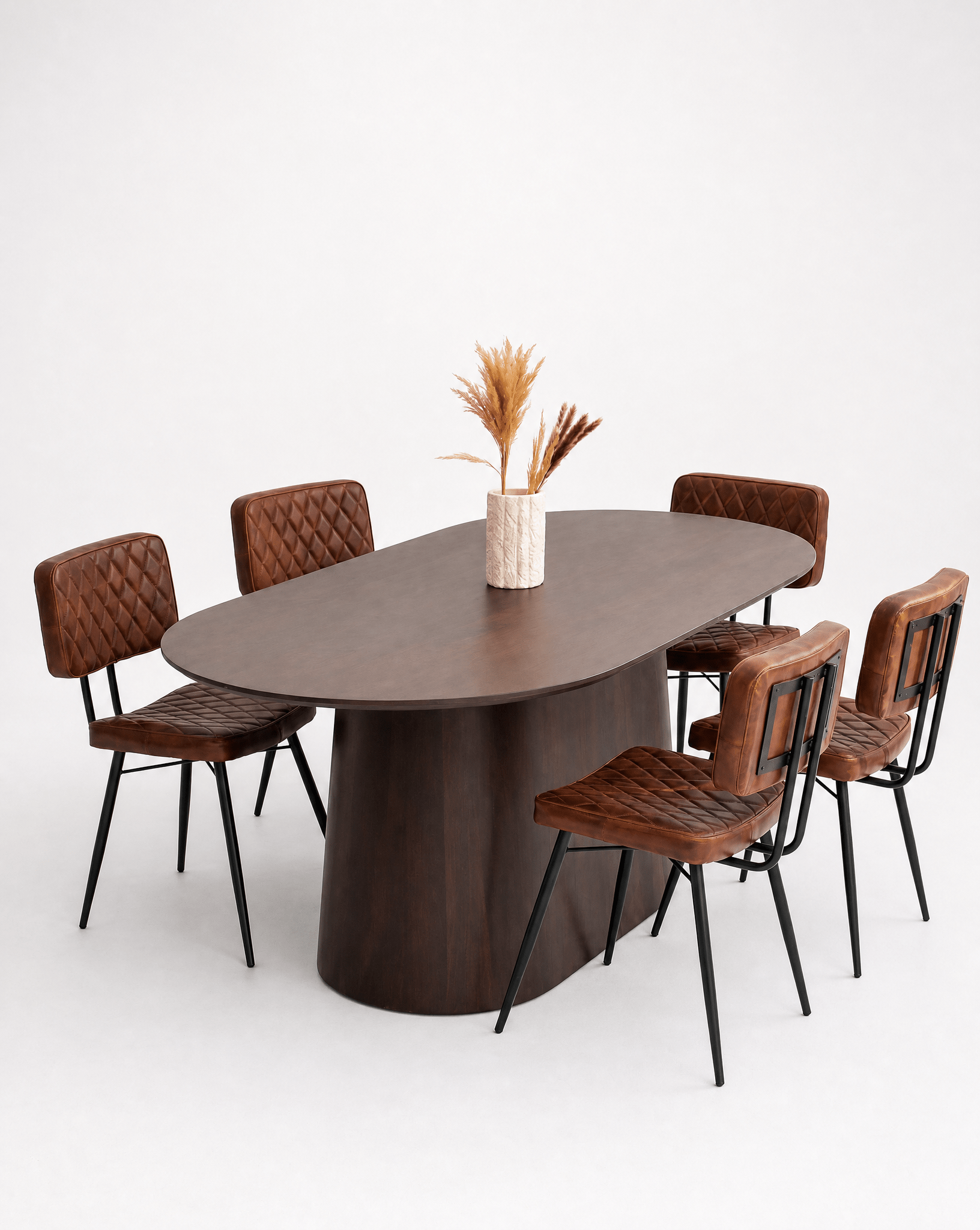 DANISH OVAL MANGO WOOD DINING TABLE - Art and craft furniture