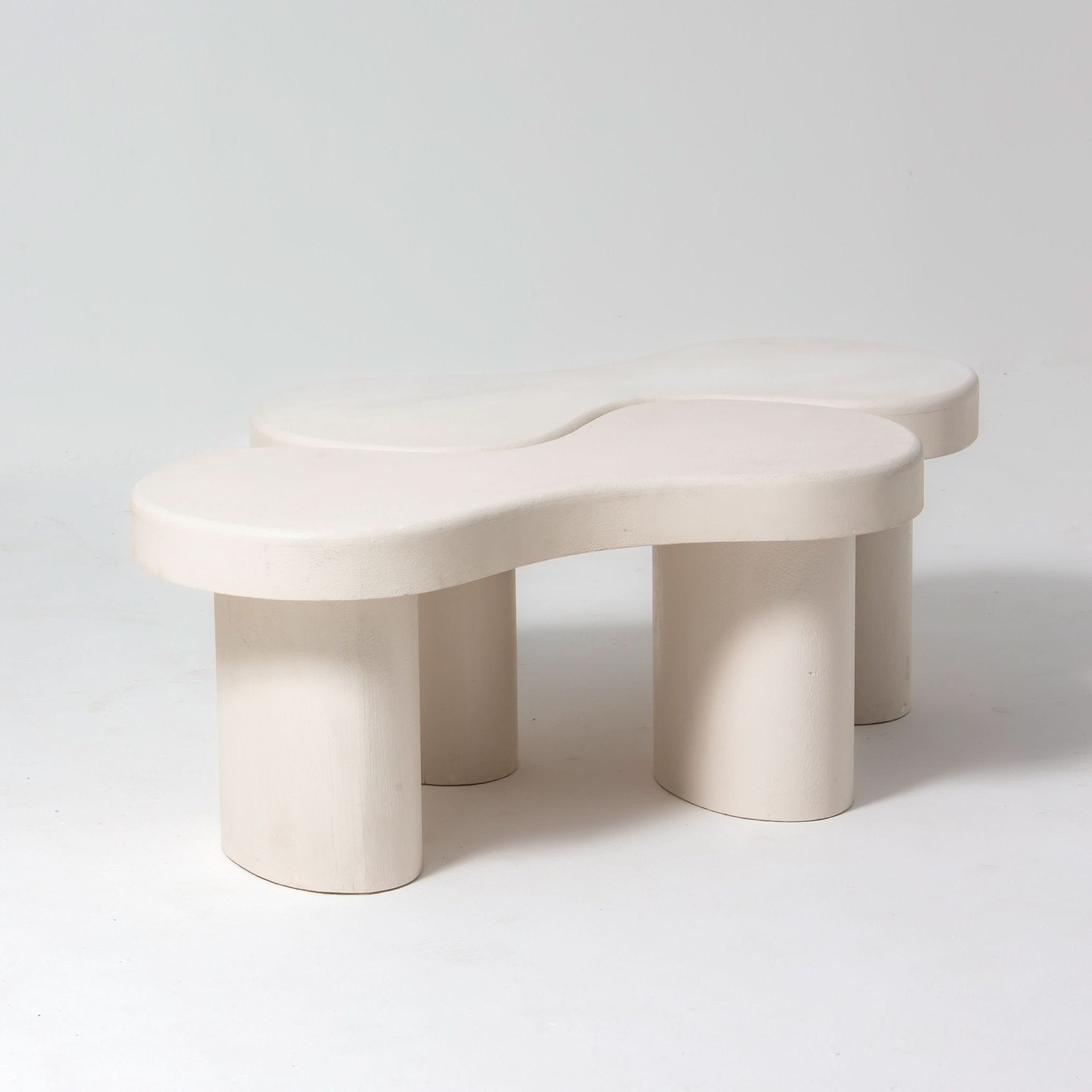 DANISH-WHITE COFFEE TABLE ONE PIECE - Art and craft furniture