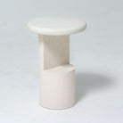 DANISH WHITE WOODEN SIDETABLE - Art and craft furniture